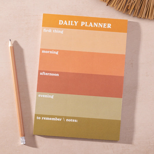 A5 Daily Planner Pad | Muted Colour Block Notepad