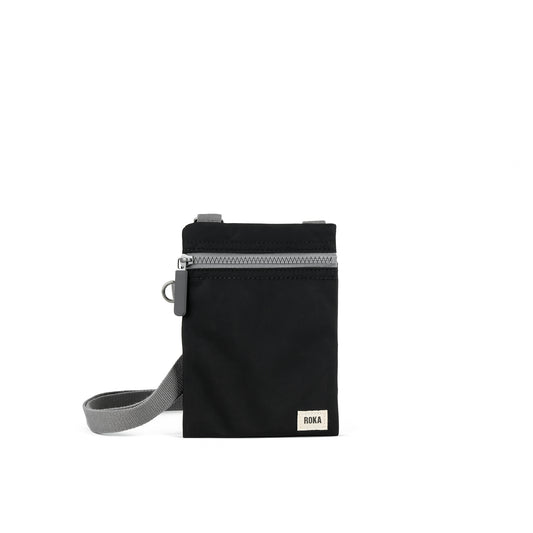 ROKA CHELSEA BLACK RECYCLED NYLON SMALL CROSS BODY BAG